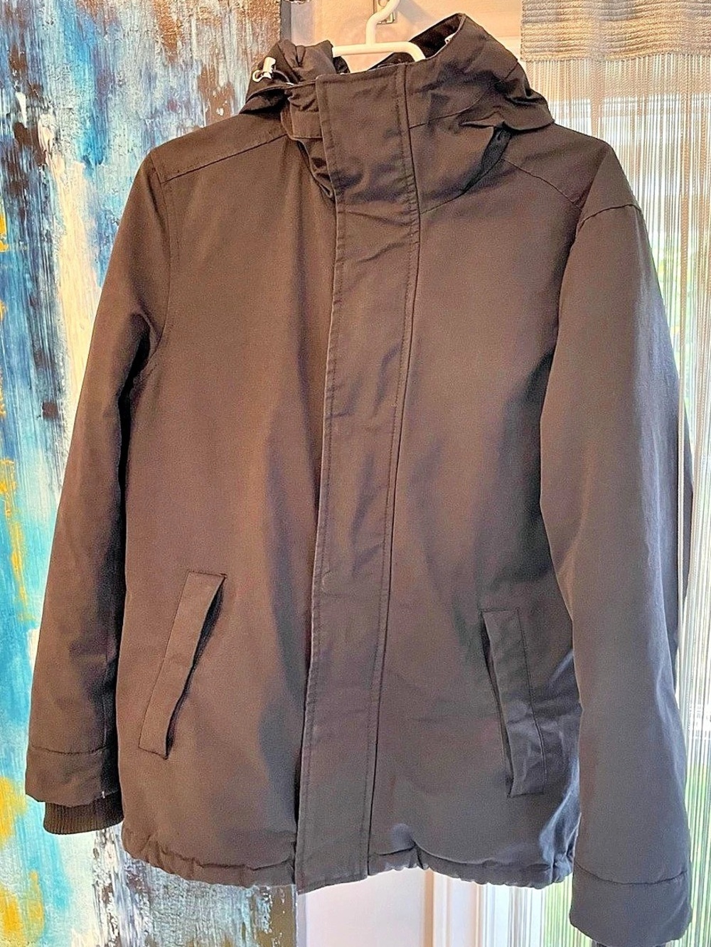 Frank And Oak The Highland Parka Hooded Jacket Black XS